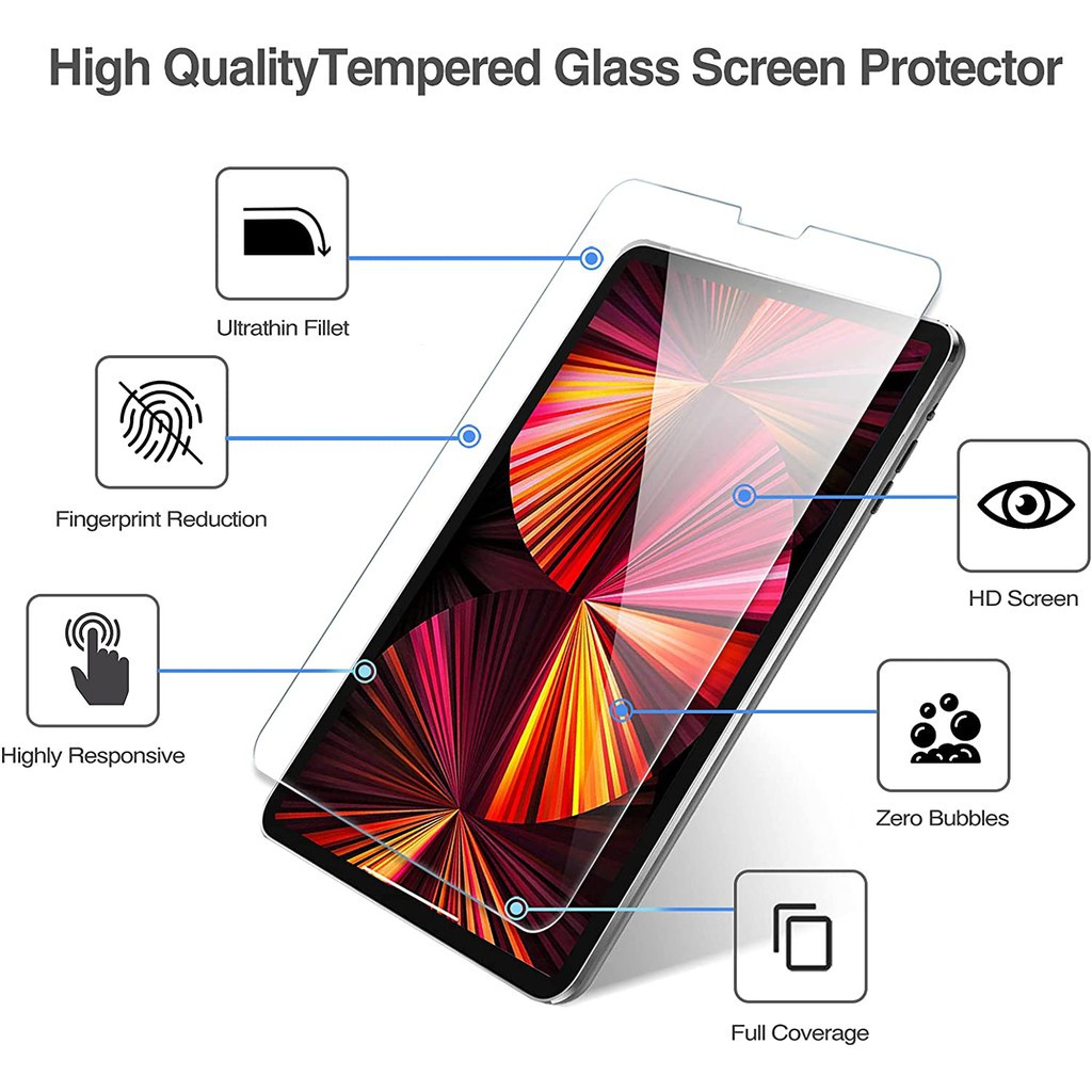 Kính Cường Lực Bảo Vệ Màn Hình Cho ipad mini 6 Pro 11 Air 4 / Air5 iPad10.2 2021 9 / 8 / 7th ipad 9.7 10.5 12.9inch