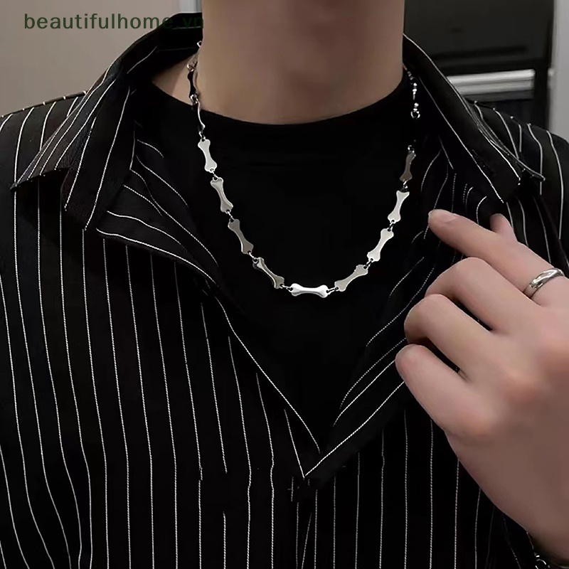 Vòng Cổ Dây Xích Bằng Thép Titan Không Phai Màu Đơn Giản Cho Nam Và Nữ