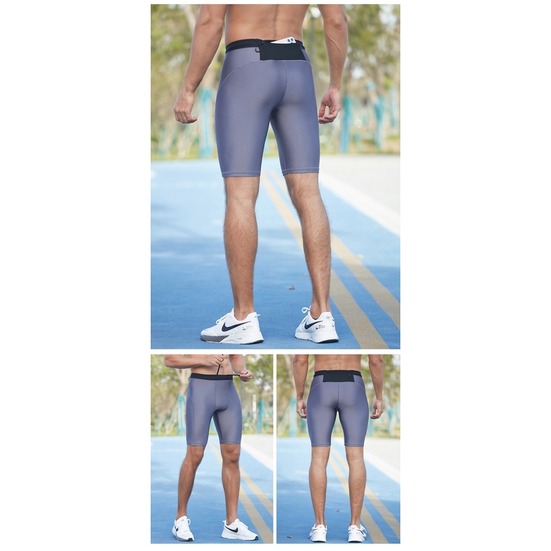 Quần Legging Nam Màu Trơn Độ Co Giãn Cao Khô Nhanh Dùng Để Tập Yoga / Chạy Bộ / Thể Thao