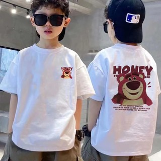 Áo bé trai Quần áo bé trai ngắn tay cỡ lớn Quần áo bé trai Áo ngắn tay 100-160 Size Áo thun ngắn tay bé trai Màu trơn Mùa hè Phong cách mới Big Bo