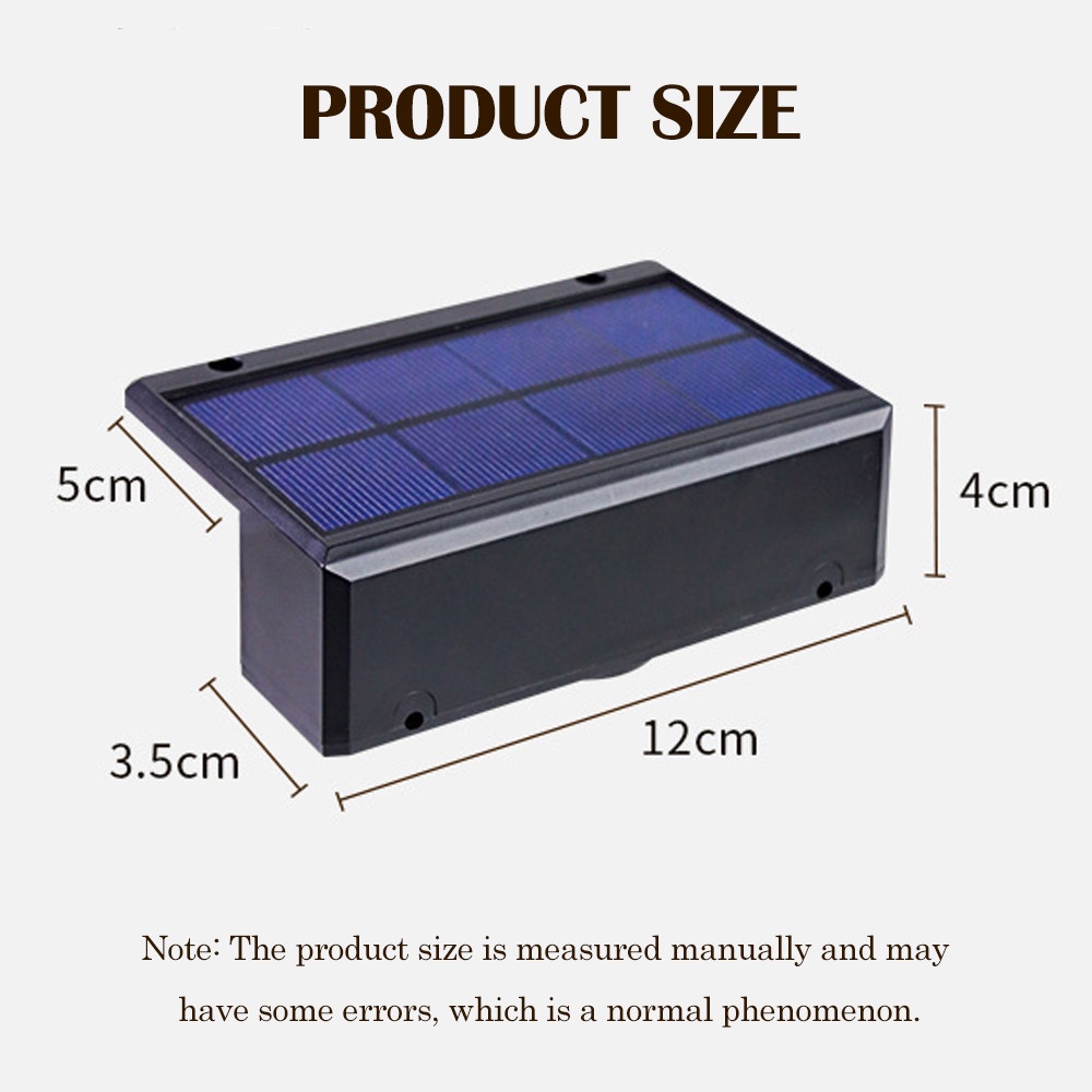 Set 1 / 4 Đèn LED Năng Lượng Mặt Trời Chống Thấm Nước IP65 Gắn Tường Trang Trí Sân Vườn