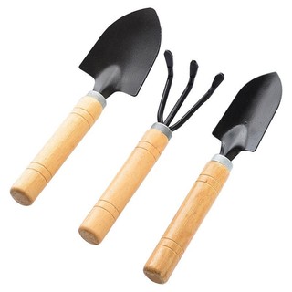 Bộ 3 Mini Cuốc Xẻng Cán Gỗ Làm Vườn