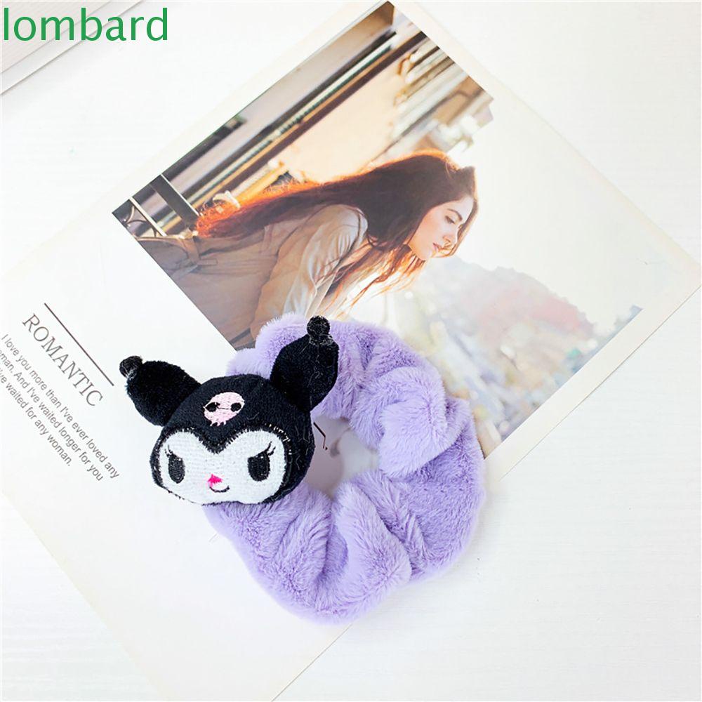 Dây Cột Tóc Scrunchies Bằng Vải Bông Co Giãn Đính Tai Lớn Họa Tiết Hoạt Hình Cho Nữ