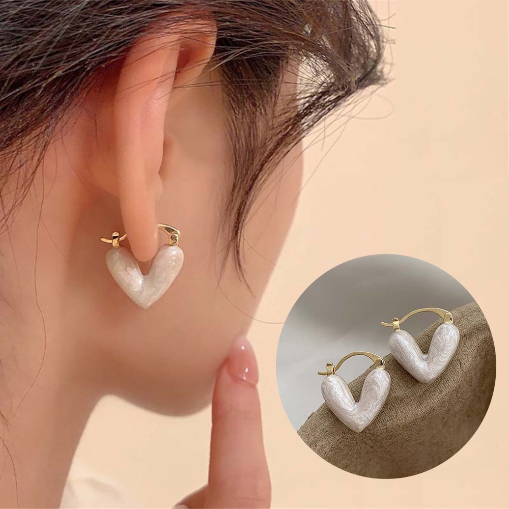 Khuyên Tai Mặt Hình Trái Tim Khô Phong Cách Vintage Cho Nữ