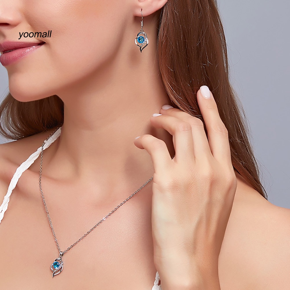 Vòng cổ Mặt Trái Tim Đính Đá Thời Trang