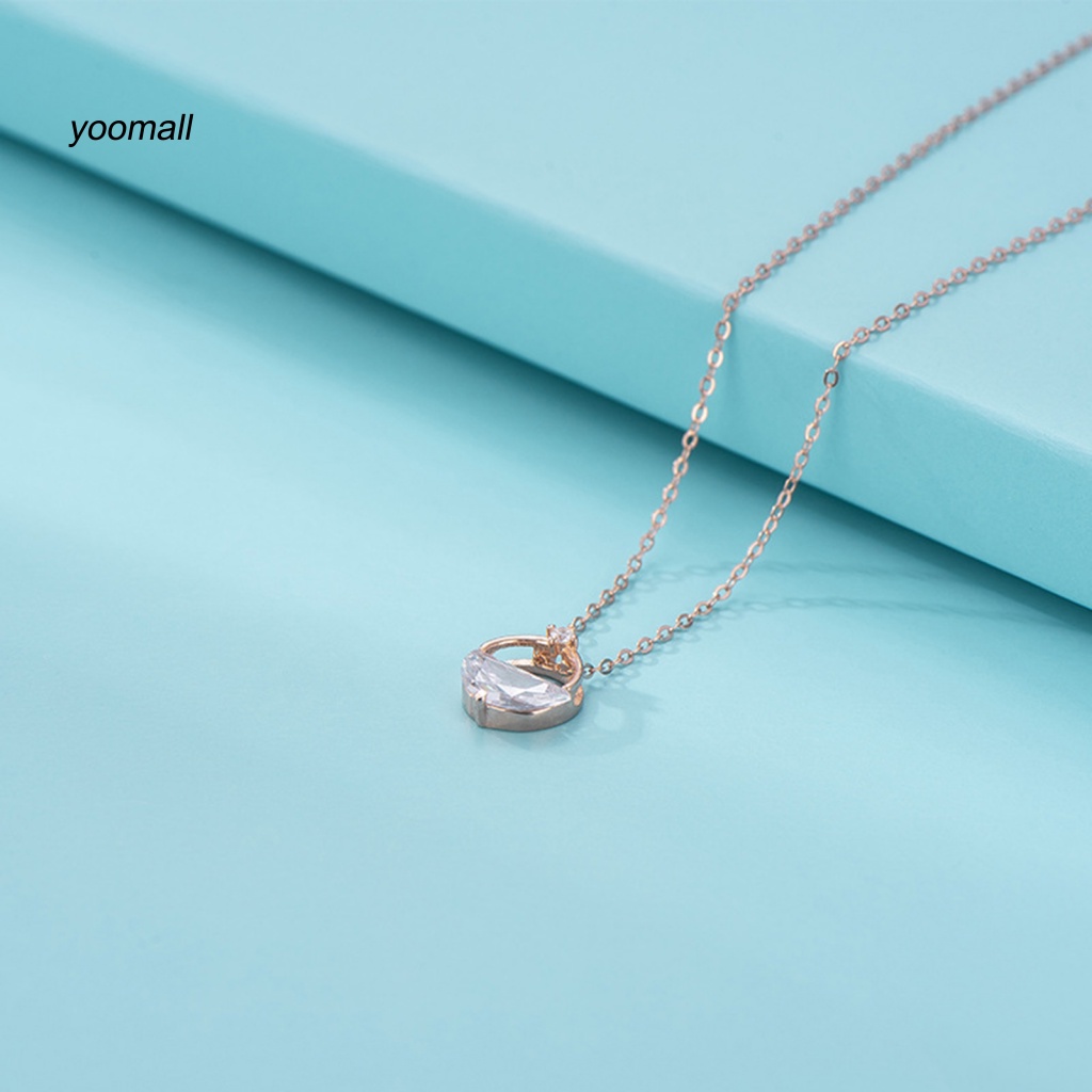 Vòng cổ Mạ Bạc Mặt Hình Giọt Nước Thanh Lịch Cho Nữ