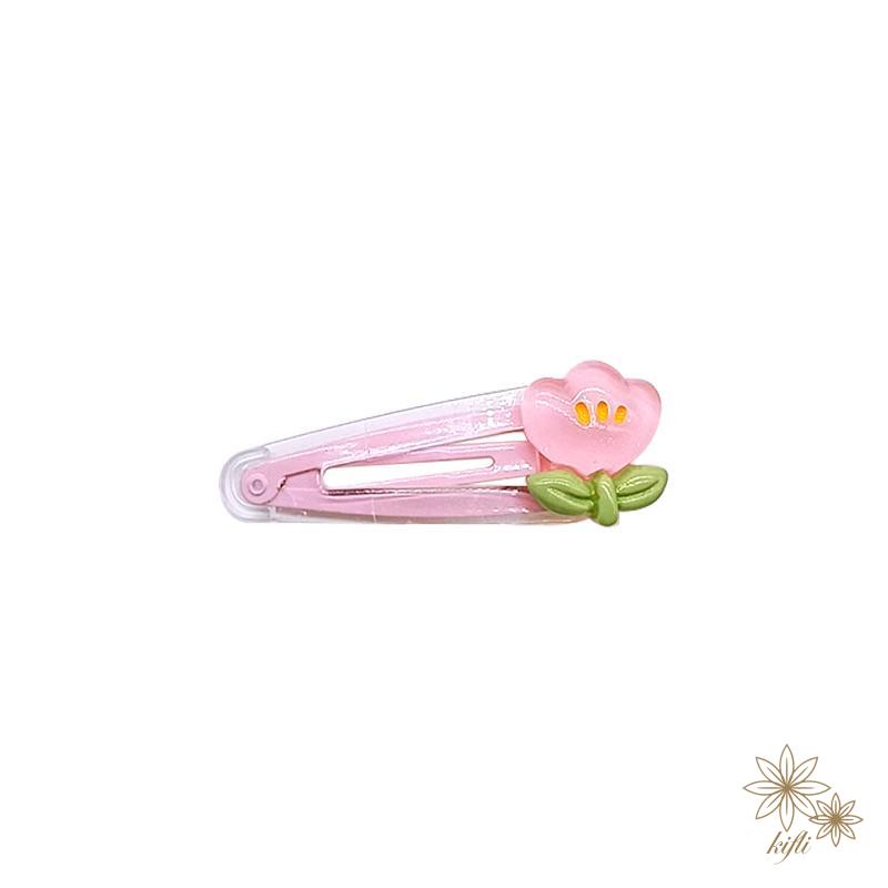 Kẹp Tóc BB Trong Suốt Họa Tiết Hoa Dễ Thương