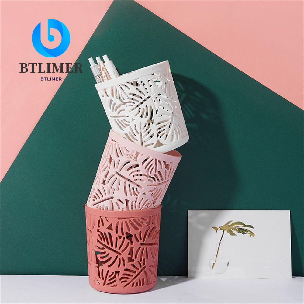 Giá Đỡ Bút / Cọ Trang Điểm Bằng Nhựa Thiết Kế Khoét Lỗ Tiện Dụng Cho Văn Phòng