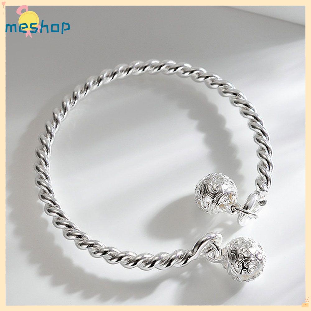 Chuông Đôi Phong Cách Retro Đơn Giản Có Thể Điều Chỉnh Trang Sức Cho Nữ|Vòng Tay Kim Loại Mạ Vàng / Bạc Thời Trang|Dây Thừng Xoắn Mạ Vàng Cao Cấp Tiện Lợi Dễ Sử Dụng