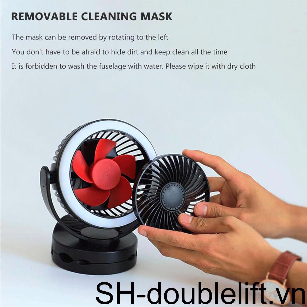 Quạt Làm Mát Bằng ABS Tiết Kiệm Pin Có Đèn Tháo Rời Được Tiện Lợi