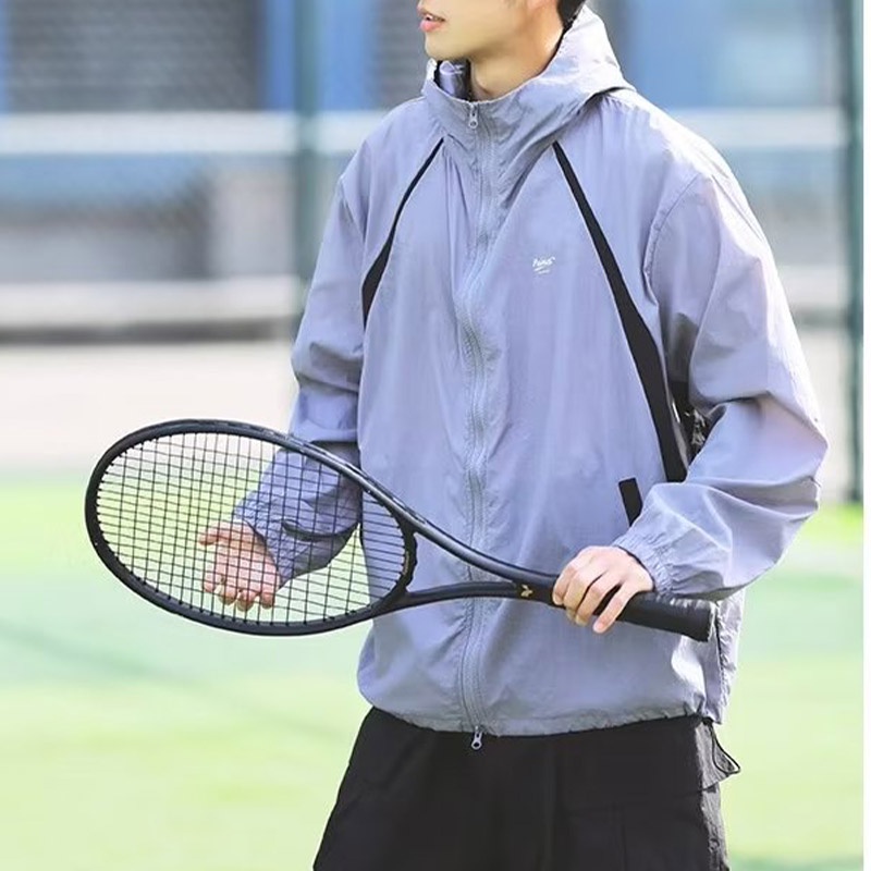 Áo Khoác Chống Nắng UV Dáng Rộng Màu Sắc Tương Phản Phong Cách Thể Thao Thời Trang Cho Nam