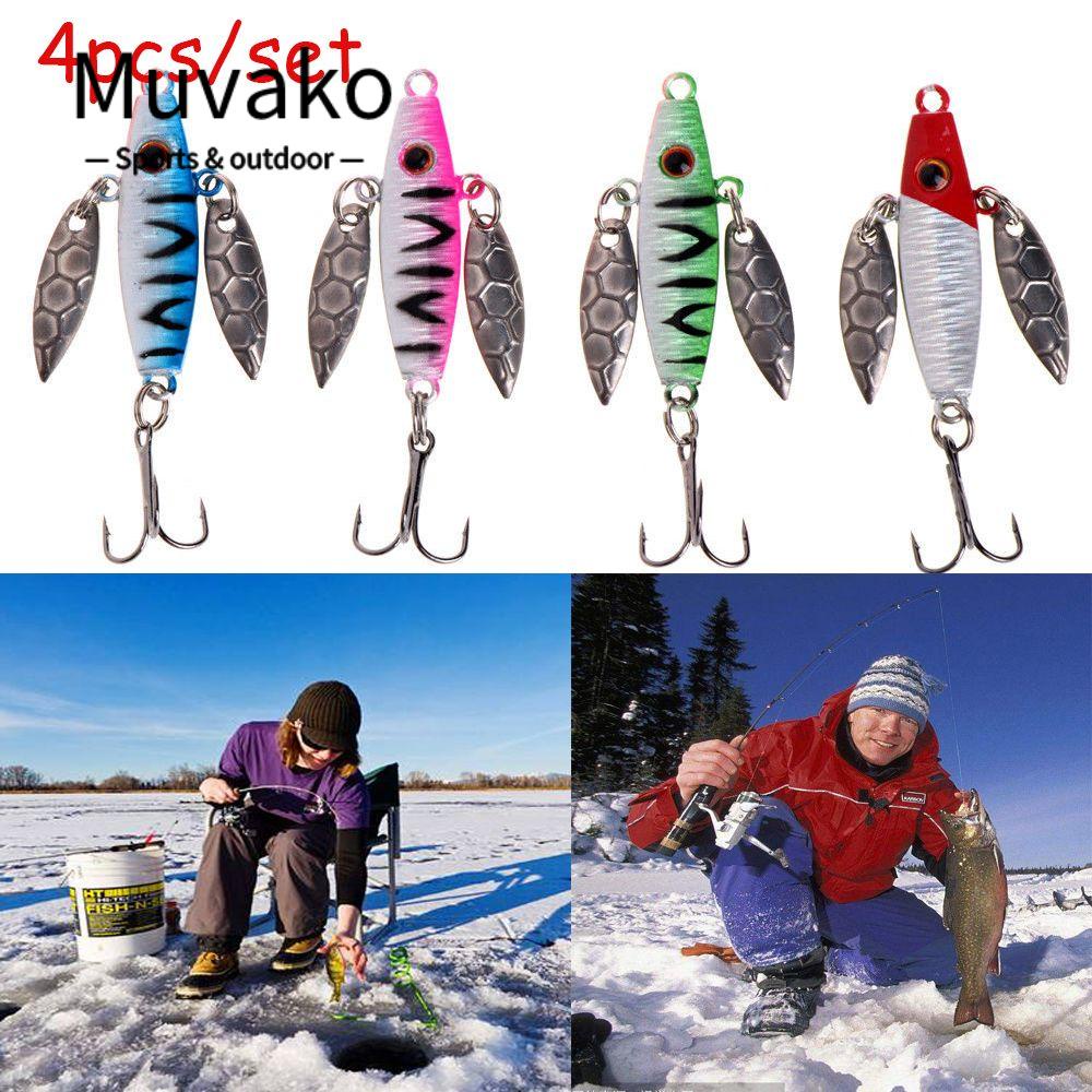 MUVAKO Bộ 4 Móc Câu Cá Chất Lượng Cao