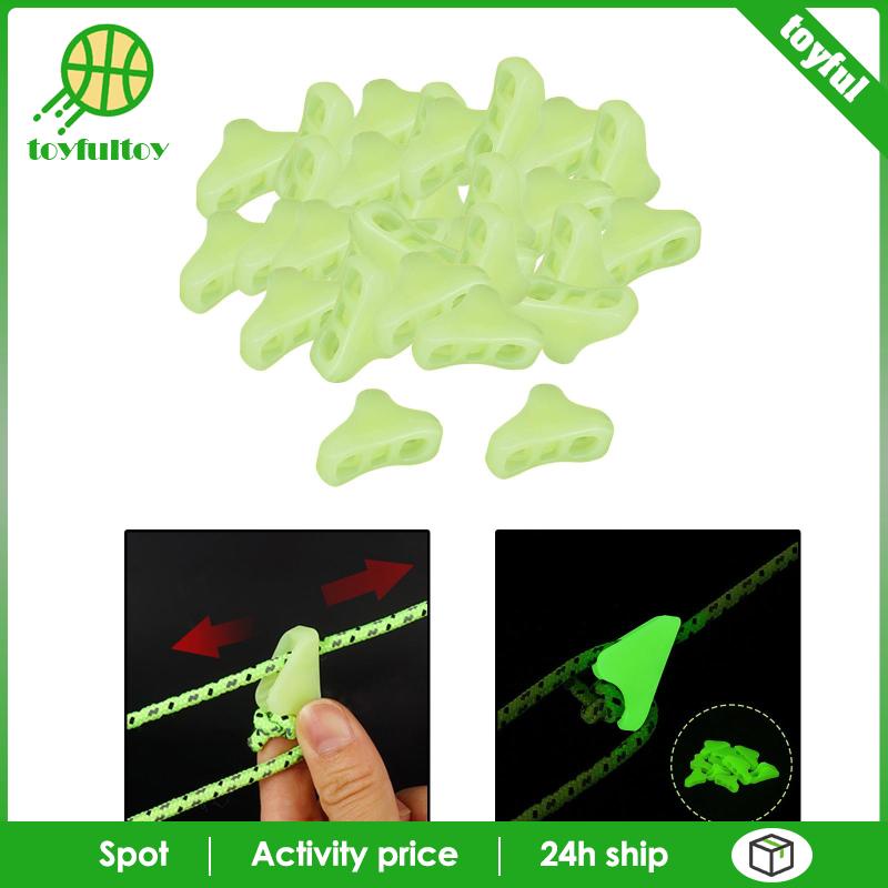 Set 30 Móc Khóa Dây Lều Hình Tam Giác Màu Dạ Quang Tiện Dụng