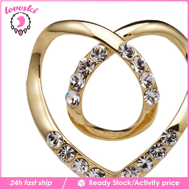 Kẹp Khăn Quàng Cổ Hình Trái Tim Bằng Kim Loại