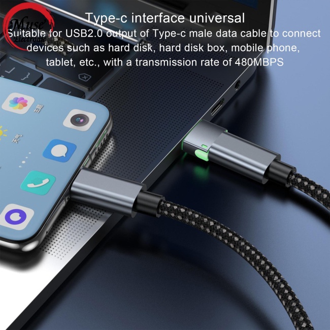 Đầu Chuyển Đổi Usb 2.0 Sang Type-C Có Đèn Led 480mbps Chất Lượng Cao