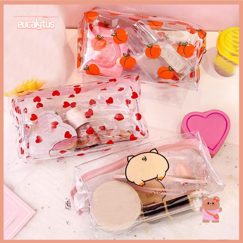 Túi Đựng Mỹ Phẩm Mini Bằng PVC Có Khóa Kéo Thời Trang Cho Nữ
