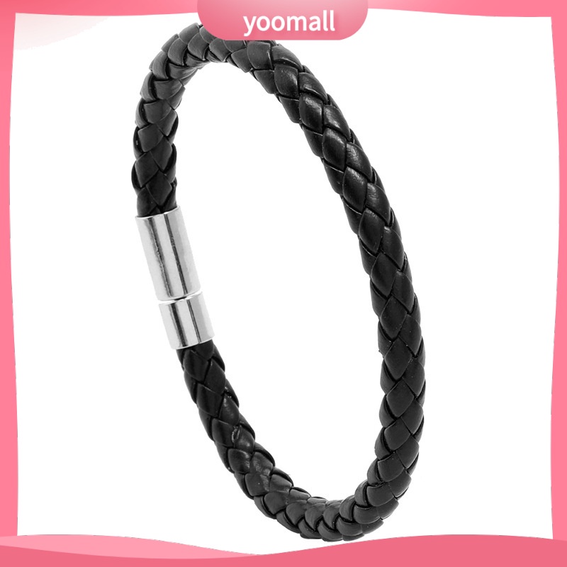 Vòng Tay Da PU Bện Dây Trang Trí Phong Cách Hàn Quốc Giản Dị Dễ Phối Đồ Dành Cho Học Sinh