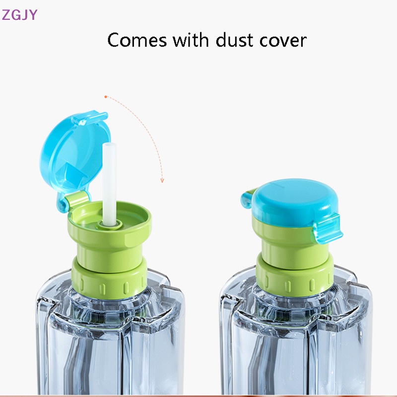Bình Nước Silicone 2 Trong 1 Chống Bụi Bẩn Kèm Ống Hút Tiện Dụng Mới
