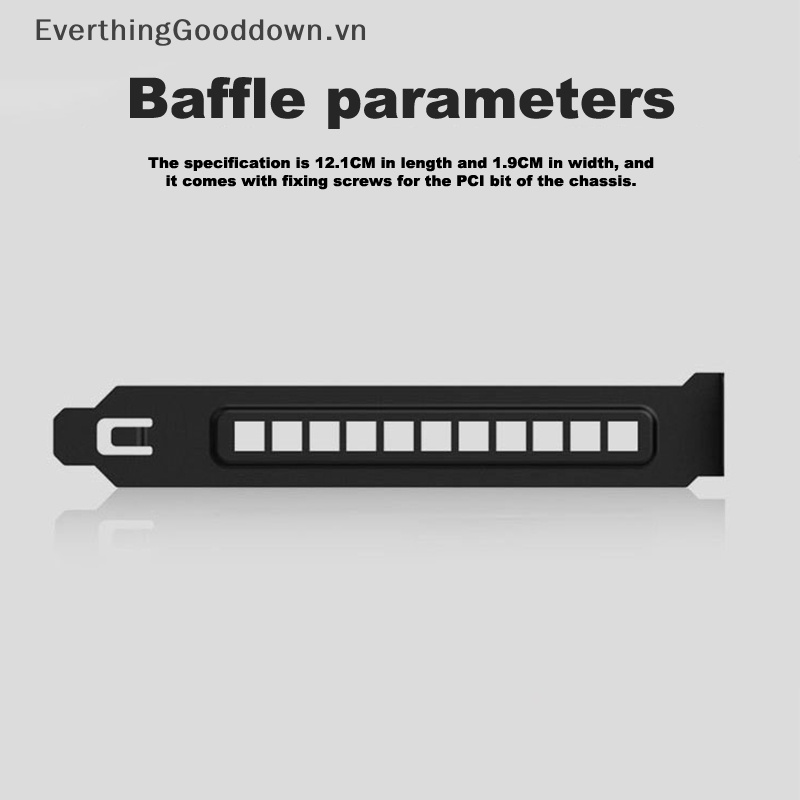 Everthinggooddown 10 Tấm Thông Gió Tản Nhiệt PCI Baffle PC Có Vít Tản Nhiệt Cho Khung Gầm Máy Tính