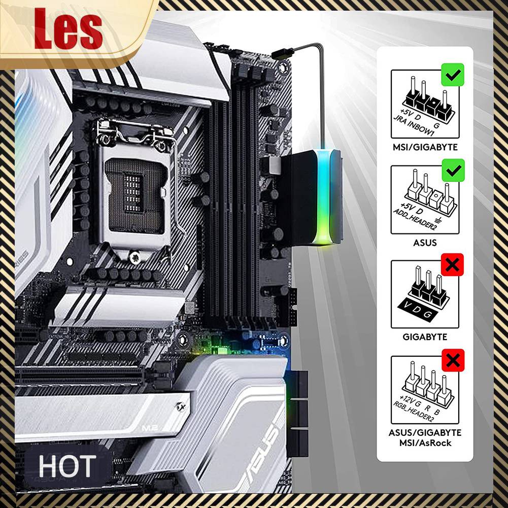 Bo Mạch Chủ Chuyển Đổi Nguồn Điện ATX 24Pin Sang 90 Độ 5V ARGB