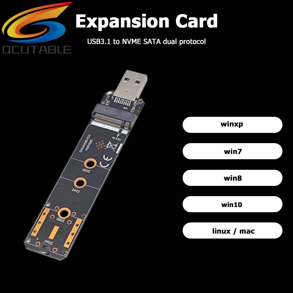 Thẻ Chuyển Đổi M.2 Sang USB NGFF M2 PCIe SATA Sang USB 3.1 Gen 2 Type A SSD