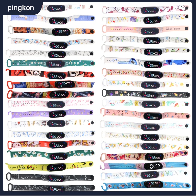 Đồng Hồ Led Điện Tử Màn Hình Cảm Ứng Chống Nước Hình Hoạt Hình Đáng Yêu Cho Nam Nữ