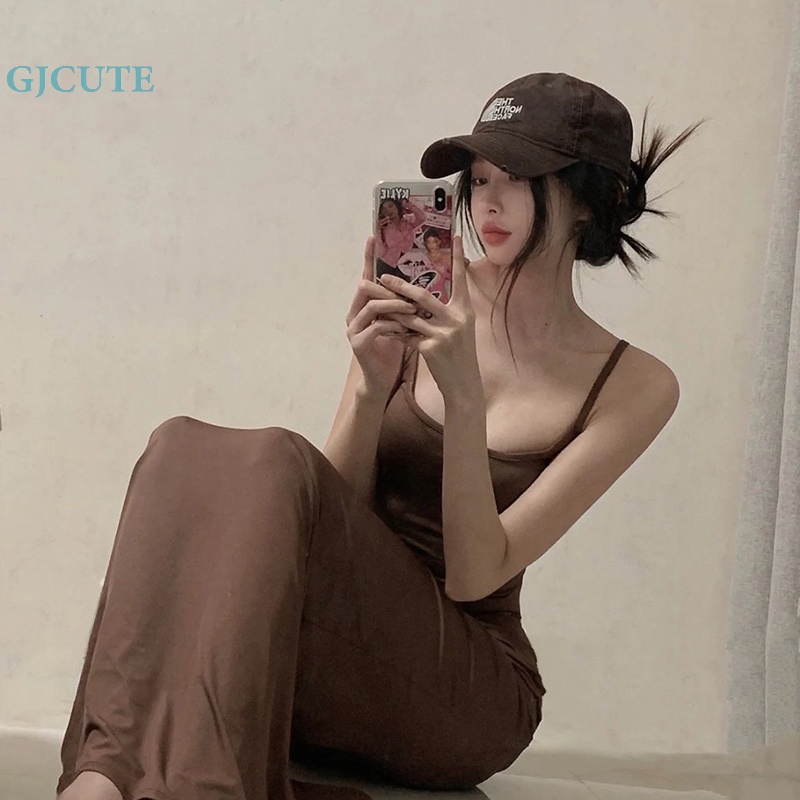 Đầm Maxi Hai Dây Hở Lưng Dáng Ôm Gợi Cảm Cho Nữ