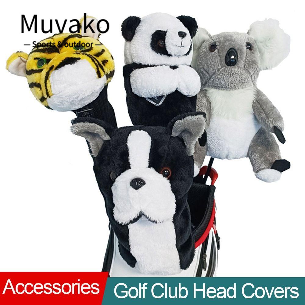 MUVAKO Vỏ Bọc Đầu Gậy Đánh Golf Cổ Dài Bằng Vải Bông Có Thể Thay Đổi Được