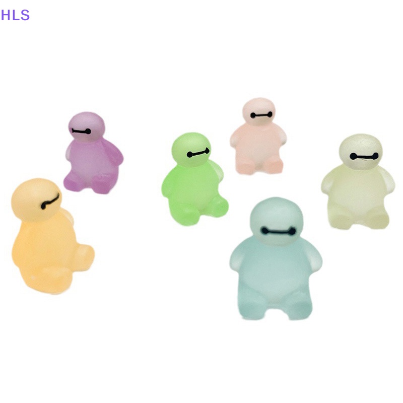 [HLS] Set 5 Đồ trang trí Baymax Mini Bằng Nhựa Phát Sáng Trong Bóng Tối Trang Trí Nhà Búp Bê DIY Màu Sắc Ngẫu Nhiên