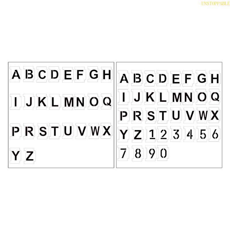 Bộ Khuôn Chữ Cái Và Số 4 Inch 36 Dùng Để Trang Trí Tường Gỗ Tiện Dụng