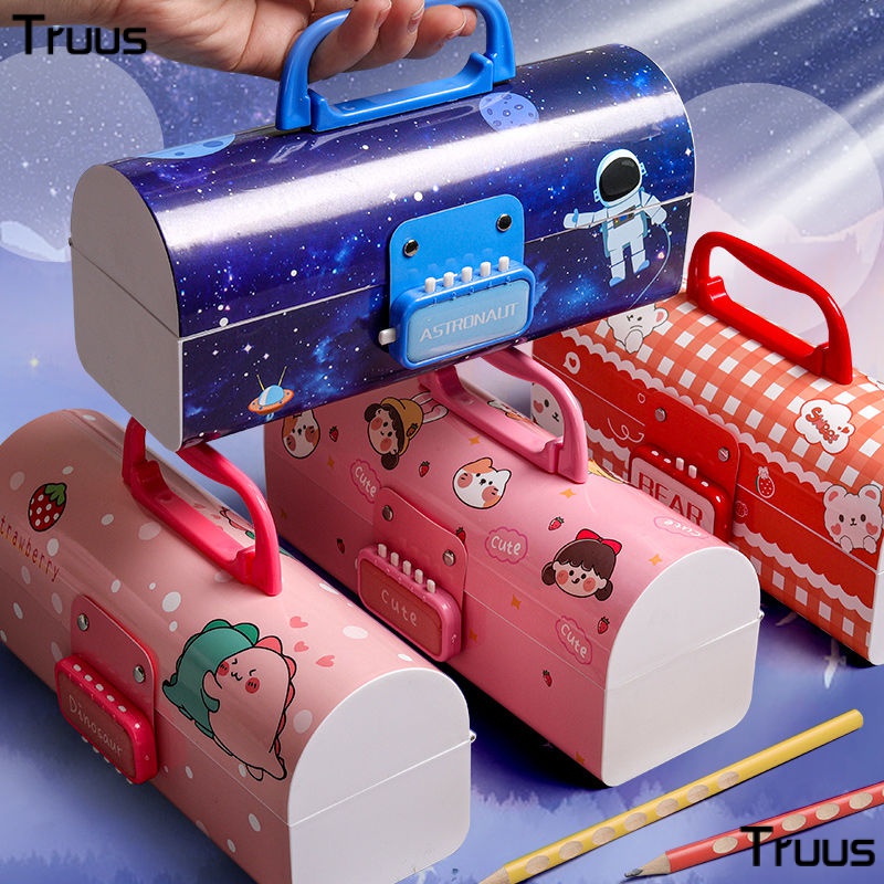 Hộp Đựng Bút Chì Đa Năng Có Khóa Mật Khẩu Tiện Dụng Cho Học Sinh Tiểu Học | Panda House