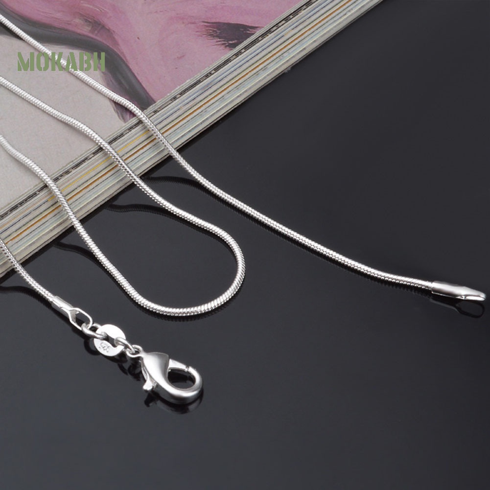 Vòng cổ Đồng Mạ Bạc Hình Xương Rắn Thời Trang Cho Nữ