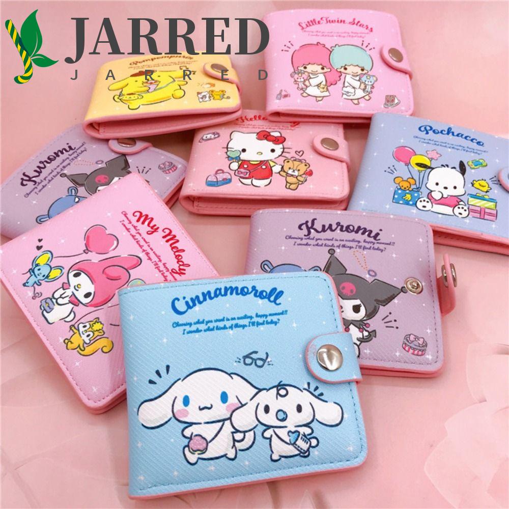 JARRED Ví Đựng Tiền Xu Họa Tiết Hoạt Hình Chó Mèo Kuromi Melody Kitty Cinnamoroll Dễ Thương Cho Nữ