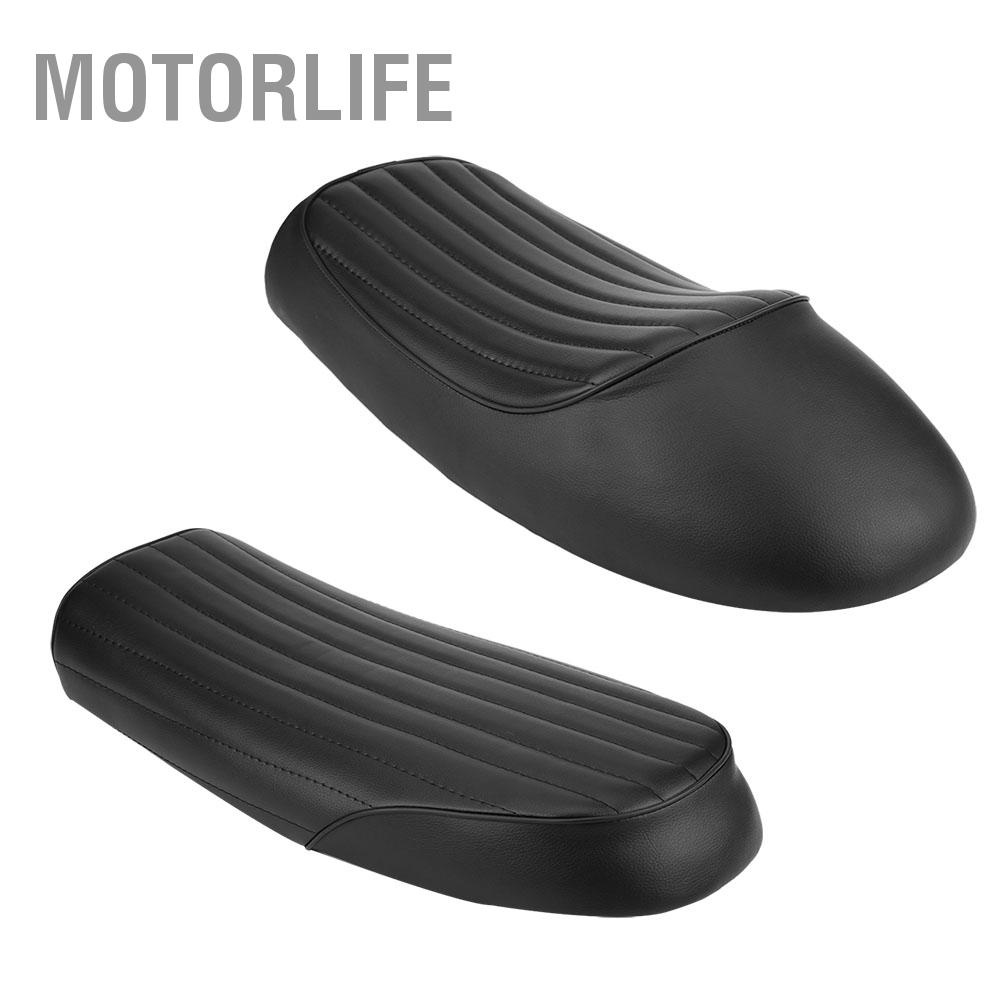 Motorlife Dành Cho Xe Honda CG125 1976-2008 Ghế Ngồi Máy Yên Retro Cafe Race Đệm Phẳng/Gù