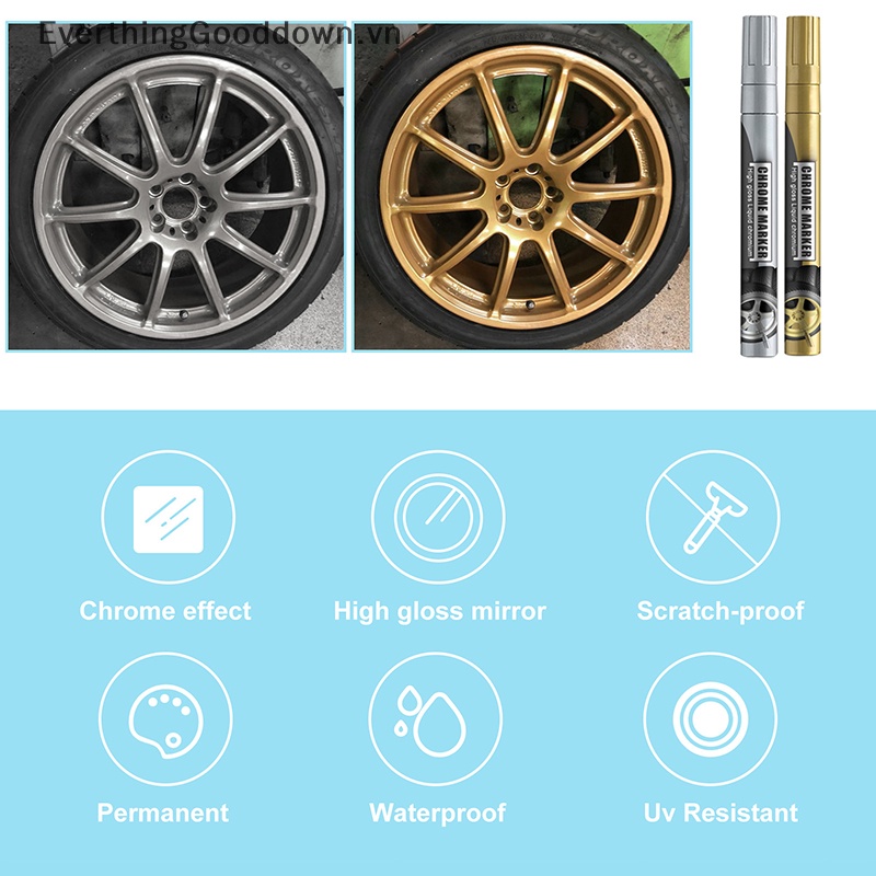 Bộ 3 Bút Lông Đánh Dấu Lốp Xe Hơi Bằng Chrome