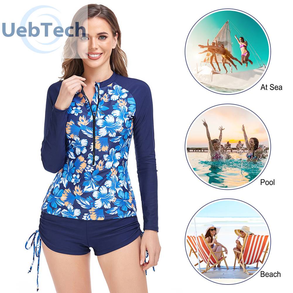 Bộ Đồ Bơi Hai Mảnh Thiết Kế Xẻ Tà Thoáng Khí Phong Cách Thể Thao Thời Trang