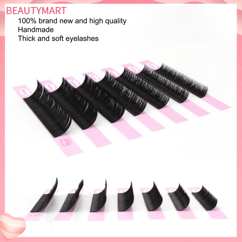 SEVICH Hộp 12 Lông Mi Giả Hình Tròn Bằng Sợi Tổng Hợp Dùng Trang Điểm