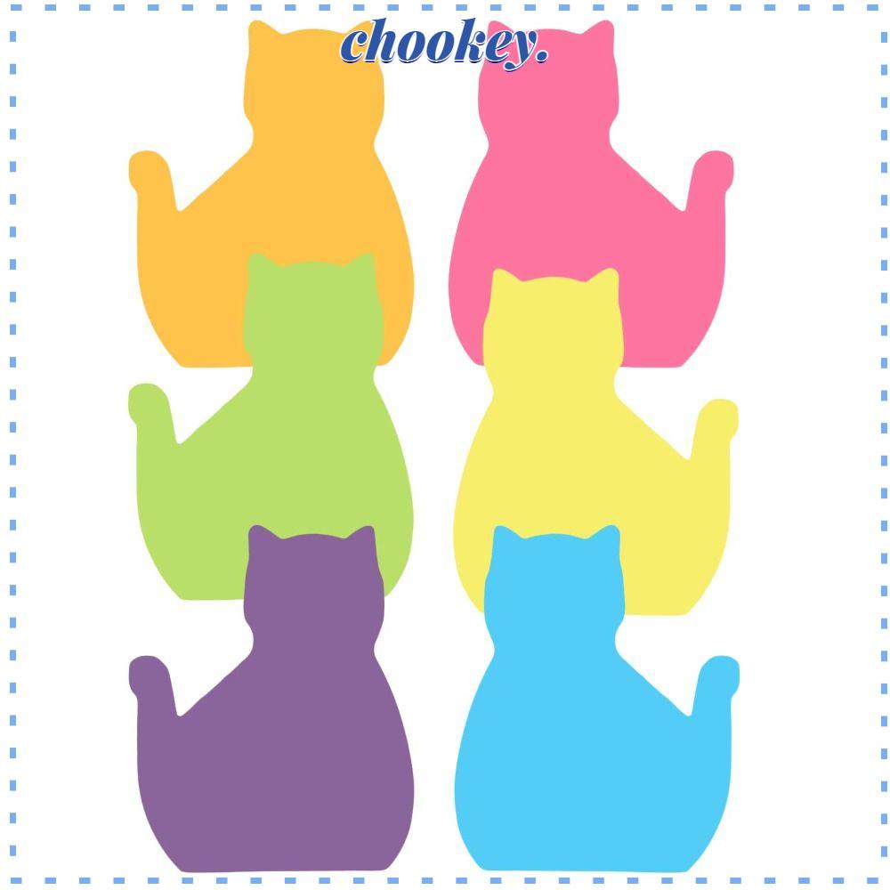 CHOOKEY Set 12 Tấm Giấy Ghi Chú Tự Dính Họa Tiết Dễ Thương Trang Trí Văn Phòng