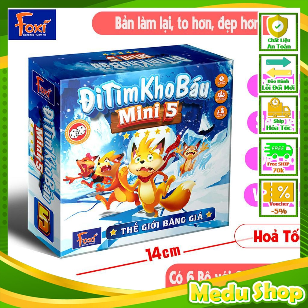 Board game-Đi tìm kho báu mini 5 Foxi-trò chơi chiến thuật-hài hước-siêu lầy-bổ ích và lý thú Shop Đồ Chơi MeduShop