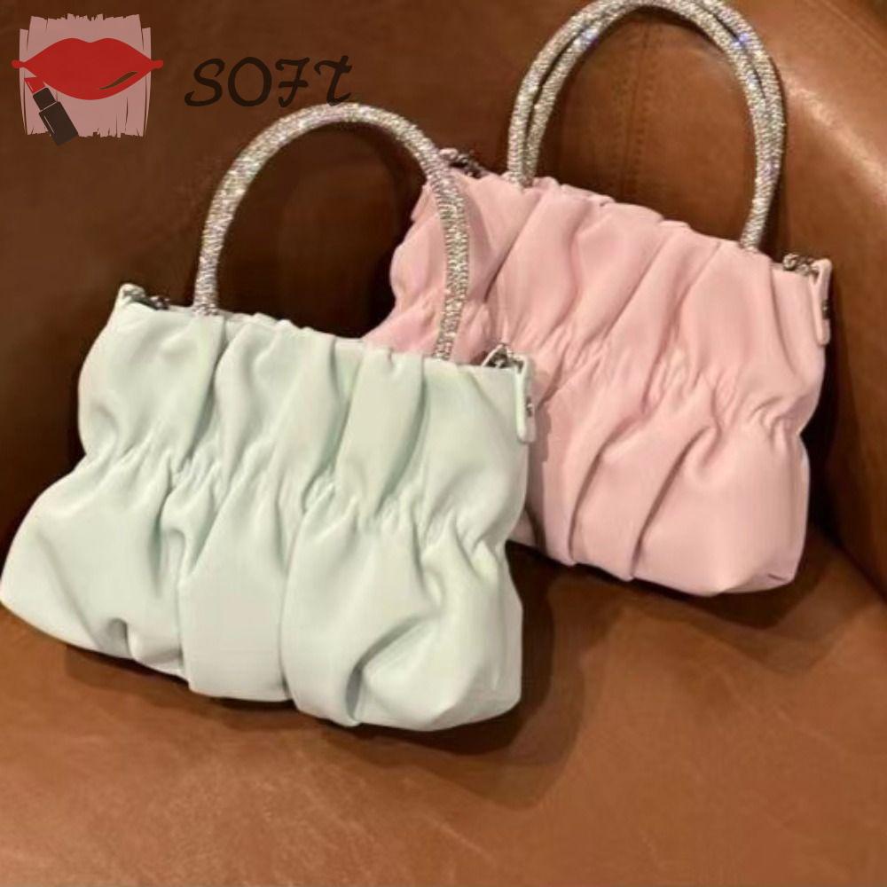 SOFTNESS Túi Đeo Chéo Màu Sắc Dễ Thương Xinh Xắn Cao Cấp