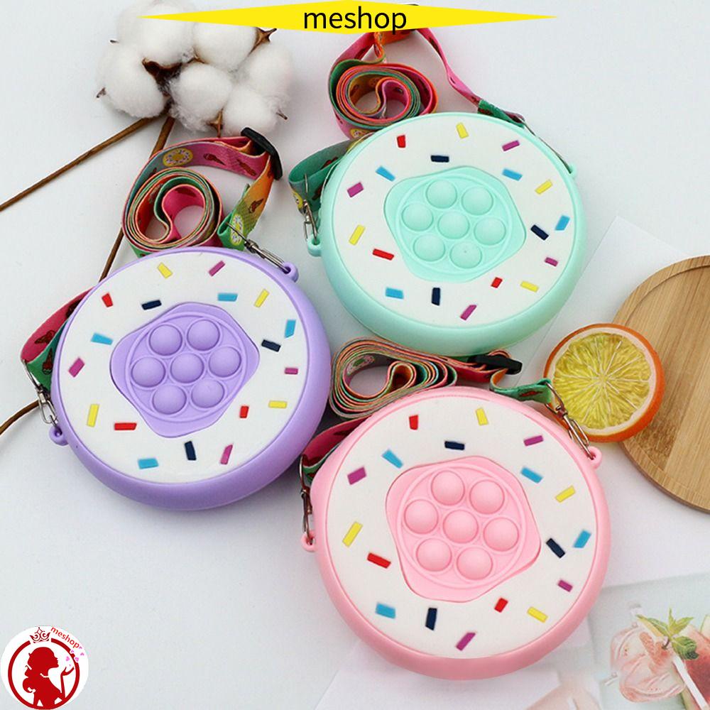 ME Túi Đeo Chéo Silicone Hình Bánh Donut Cho Bé