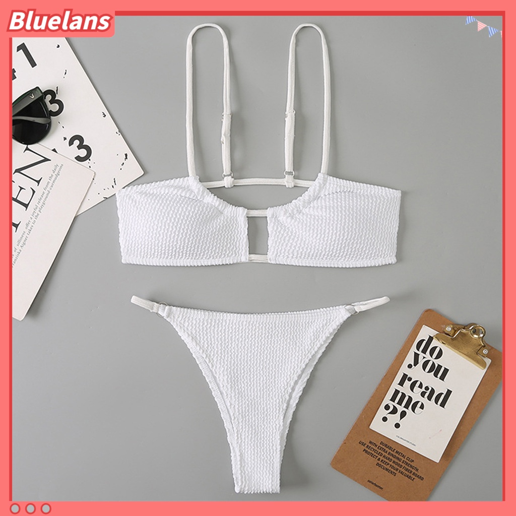 Bộ Bikini 2 Mảnh Màu Sắc Thời Trang Gợi Cảm Cho Nữ