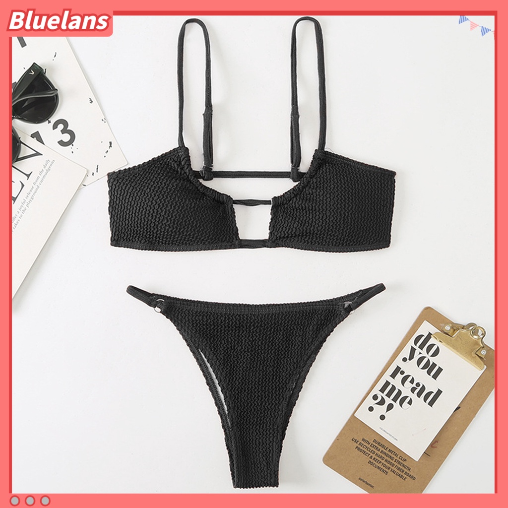 Bộ Bikini 2 Mảnh Màu Sắc Thời Trang Gợi Cảm Cho Nữ