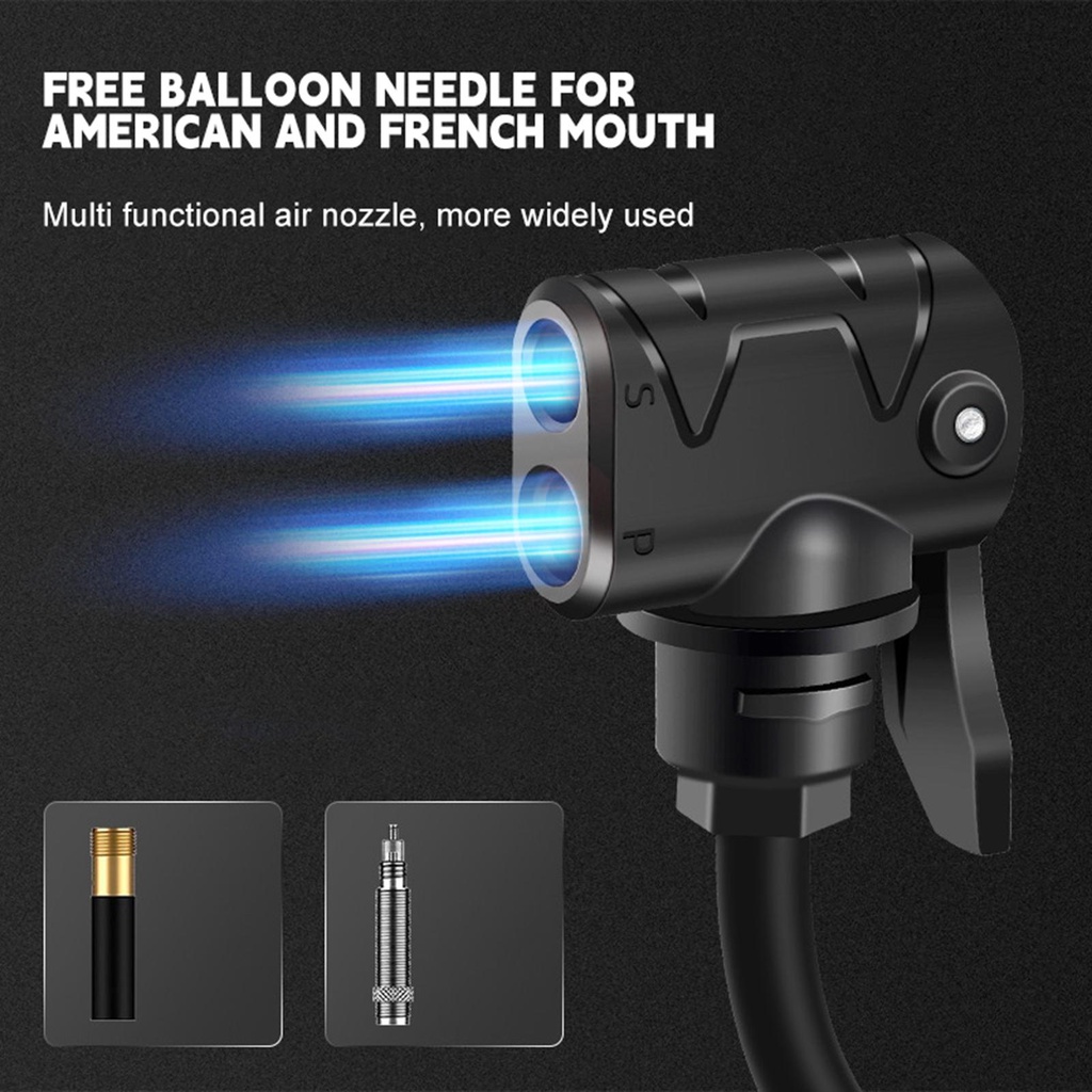 Bơm Xe Đạp Điện Áp Suất Cao Thiết Kế Lỗ Thông Dụng Phong Cách Mỹ