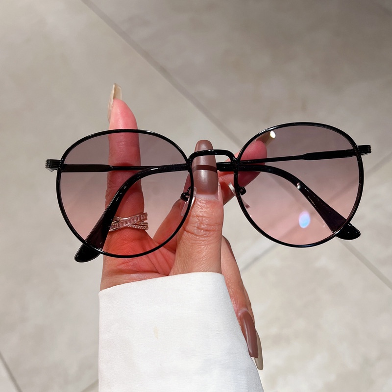 Kính Mát Gọng Tròn Chống Tia UV Phong Cách Retro Thời Trang Cho Nam Nữ