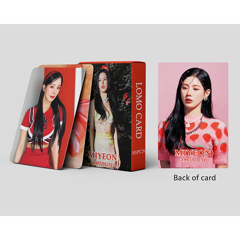 I-DLE MIYEON LOMO Card Set 55 Tấm Thẻ Ảnh Hình Nhóm Nhạc KPOP