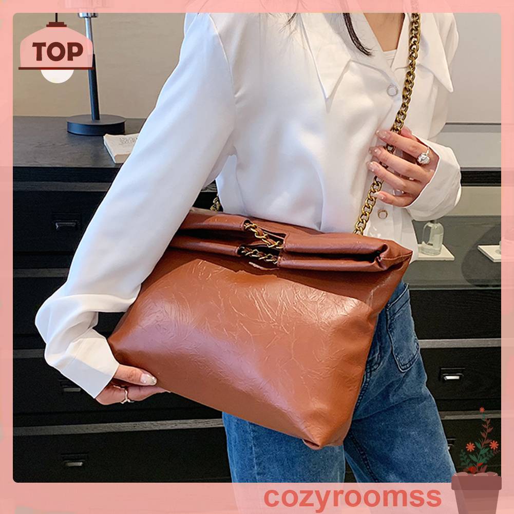 Túi Đeo Chéo Vai Bằng Da PU Thoáng Khí Thời Trang Sành Điệu Cho Nữ