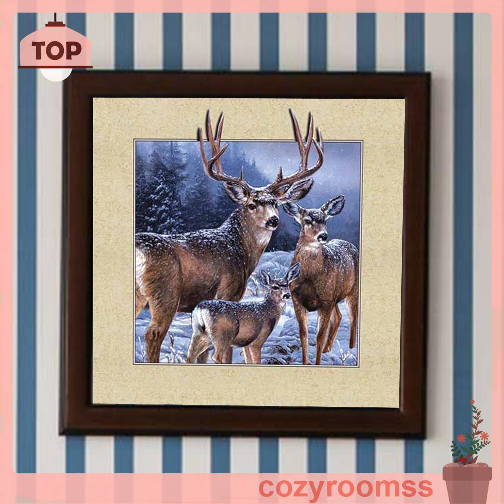 Tranh Đính Đá Kim Cương Toàn Bộ 5D DIY Hình Vẽ Hươu