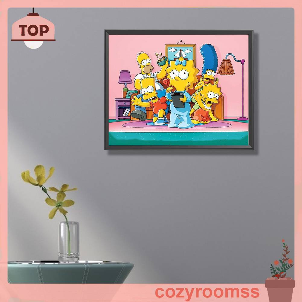 Tranh Đính Đá Kim Cương Toàn Bộ 5D DIY Hình Vẽ Simpsons