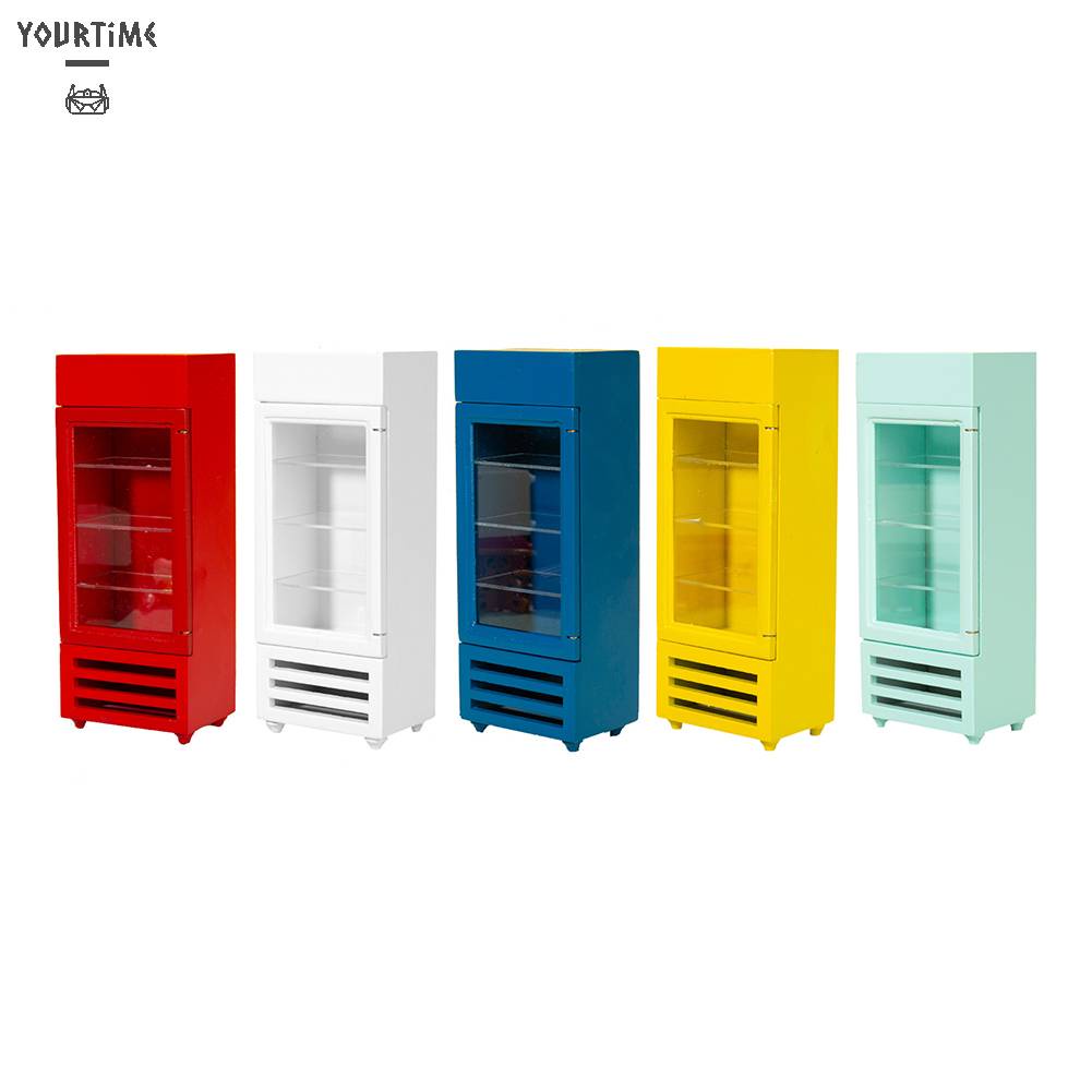 Tủ Lạnh Mini Tỉ Lệ 1 / 12 Dùng Để Trang Trí Nhà Búp Bê
